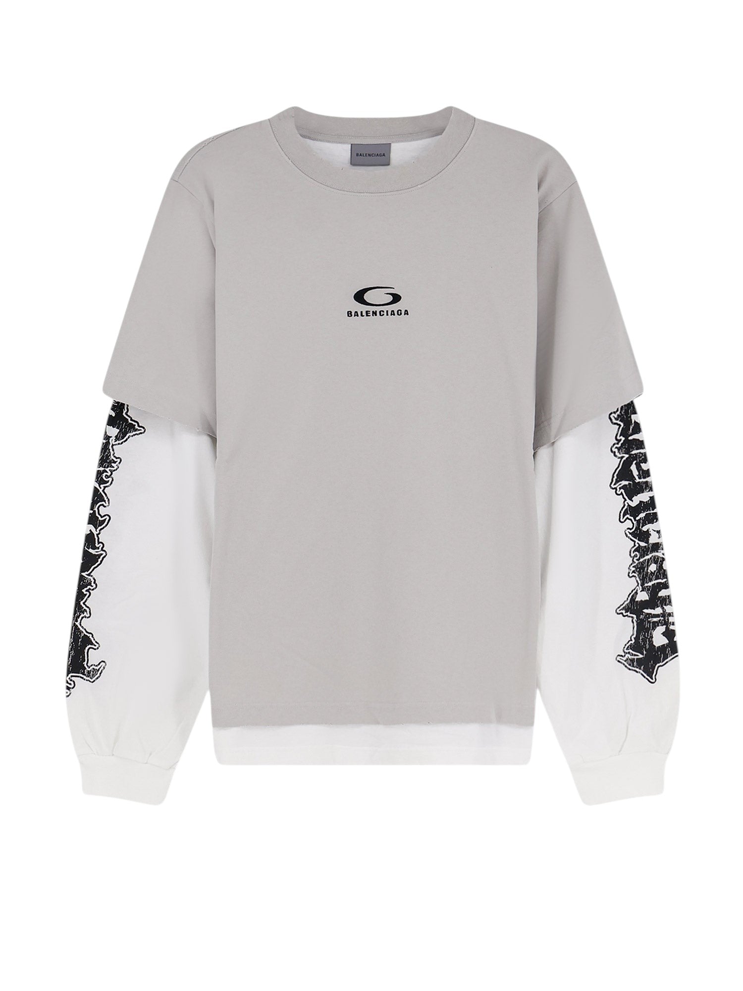 Balenciaga Double Hybrid Cotton T-Shirt