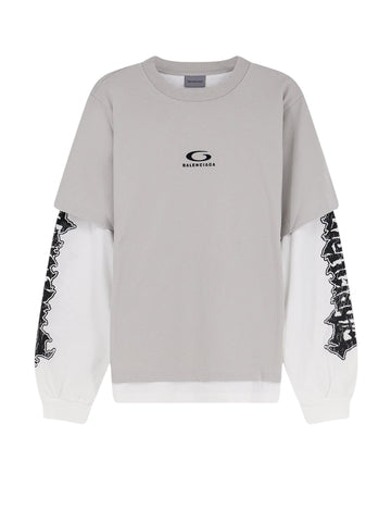 Balenciaga Double Hybrid Cotton T-Shirt