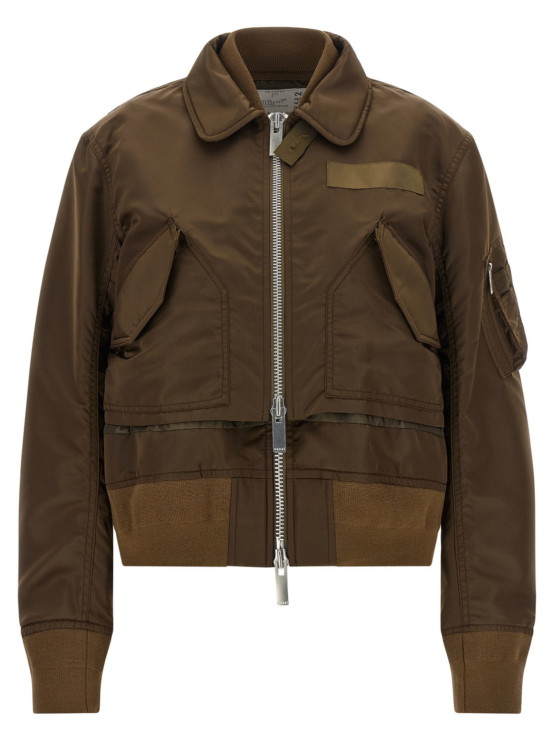 SACAI - Double layer blouson Brown 1