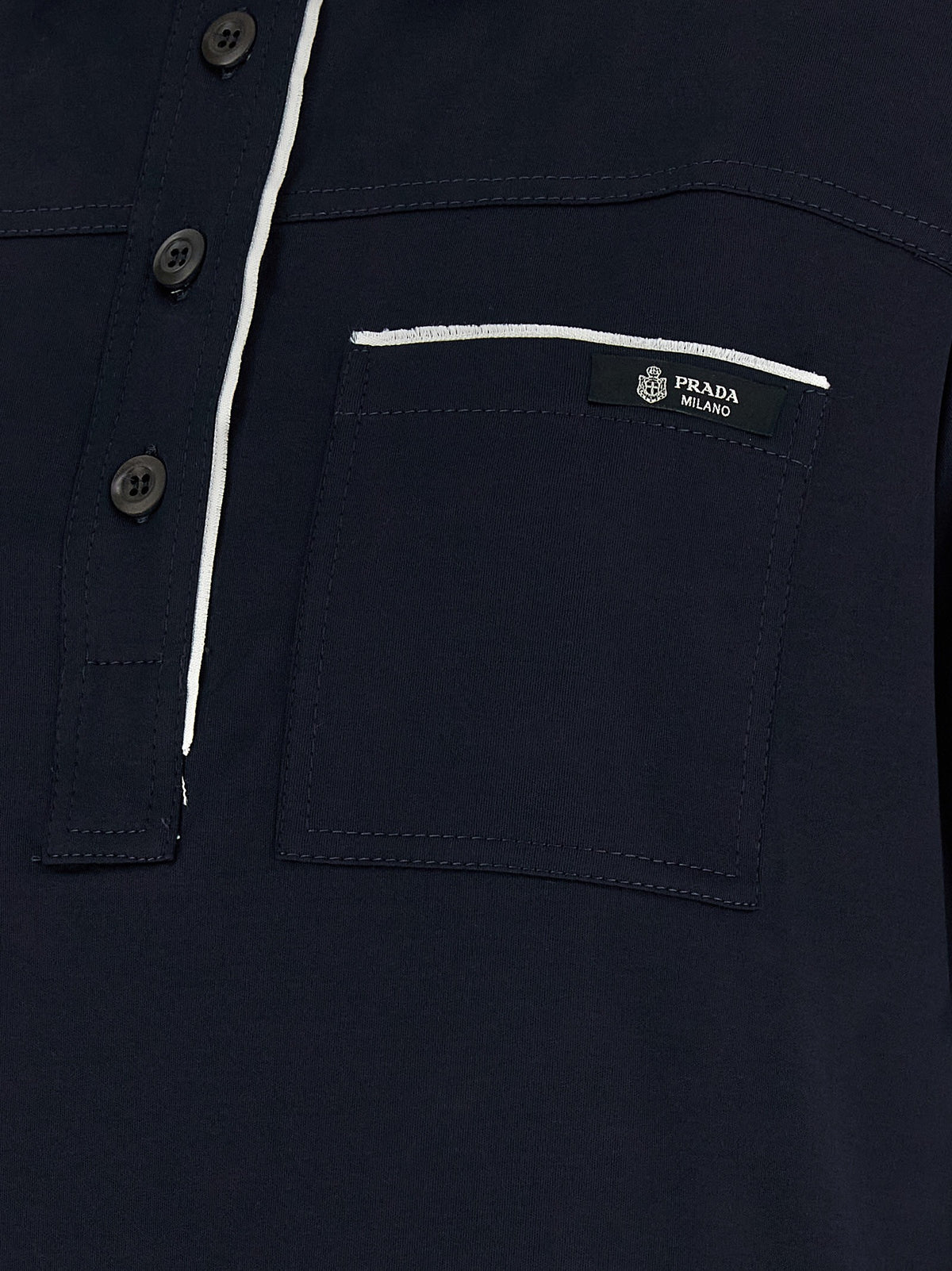 PRADA - Double-layer polo shirt