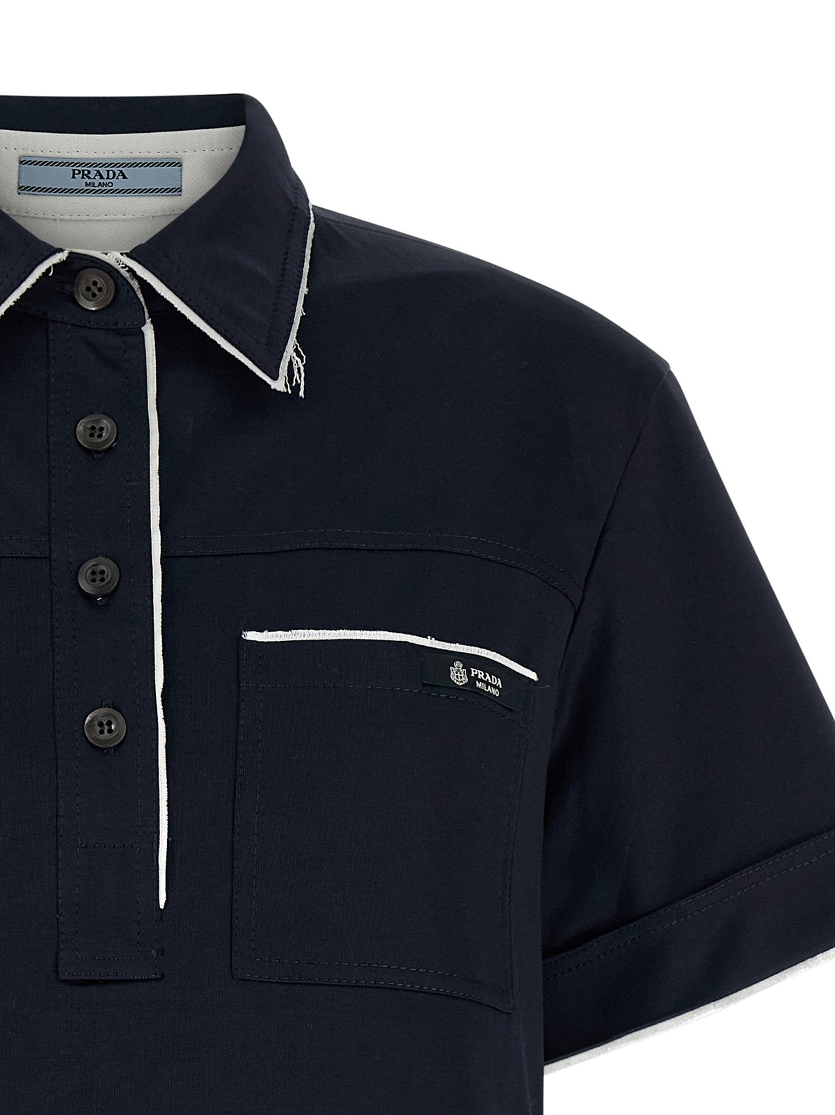 PRADA - Double-layer polo shirt