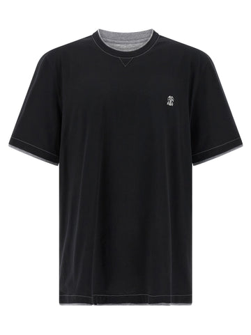 Brunello Cucinelli - Double layer t-shirt