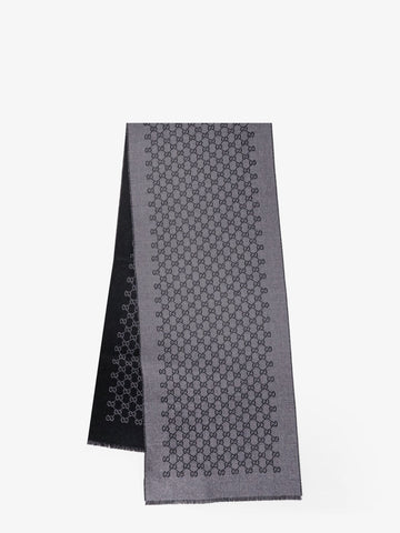 Gucci Gucci - Double wool jacquard scarf with GG motif