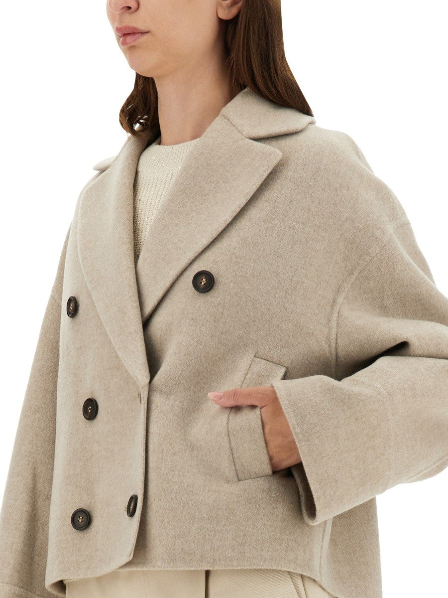 DOUBLE WOVEN WOOL AND CASHMERE CABAN