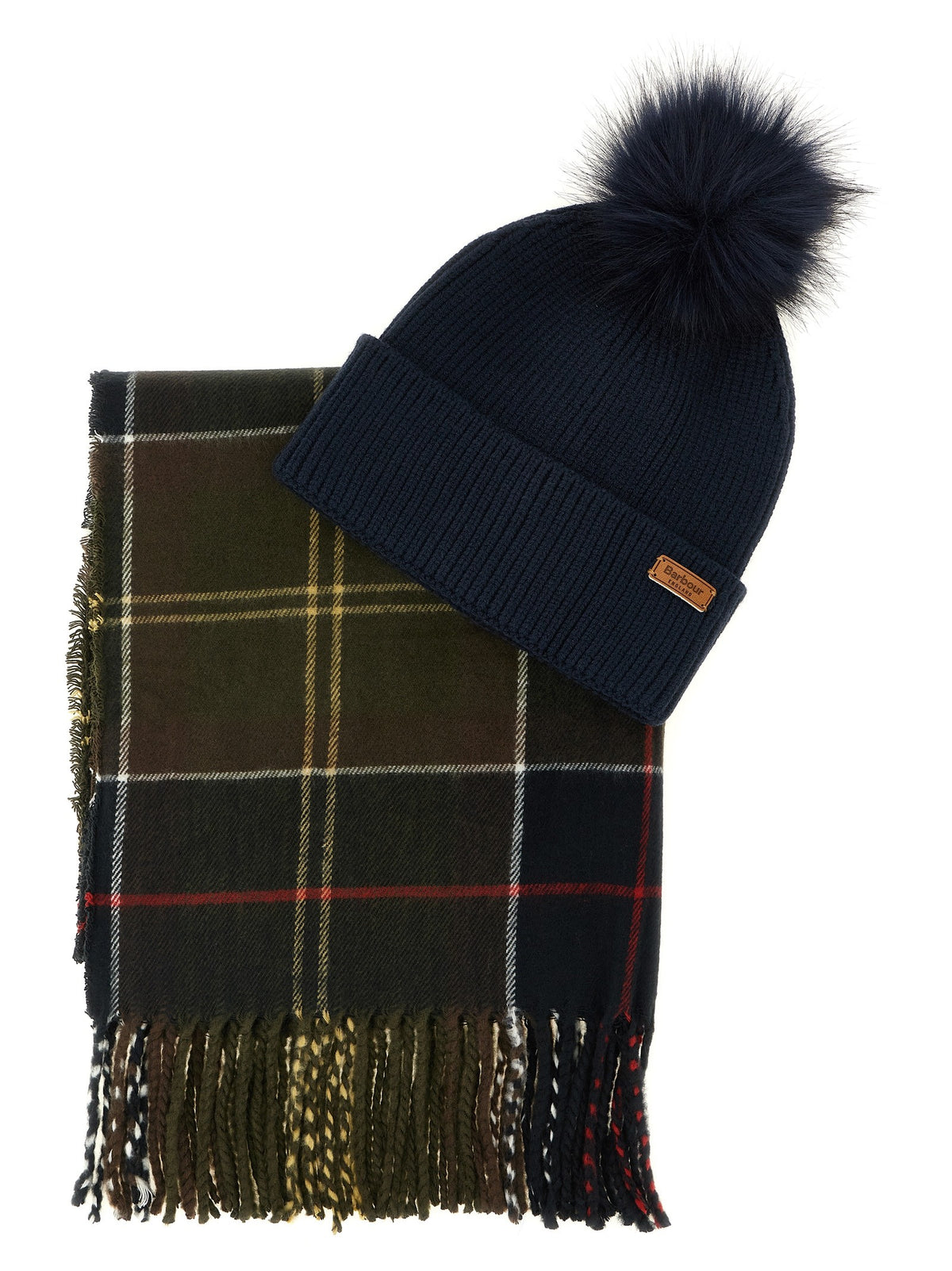 BARBOUR - 'Dover & Haile' set: cap + scarf MULTICOLOR U