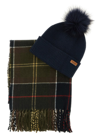 BARBOUR - 'Dover & Haile' set: cap + scarf MULTICOLOR U