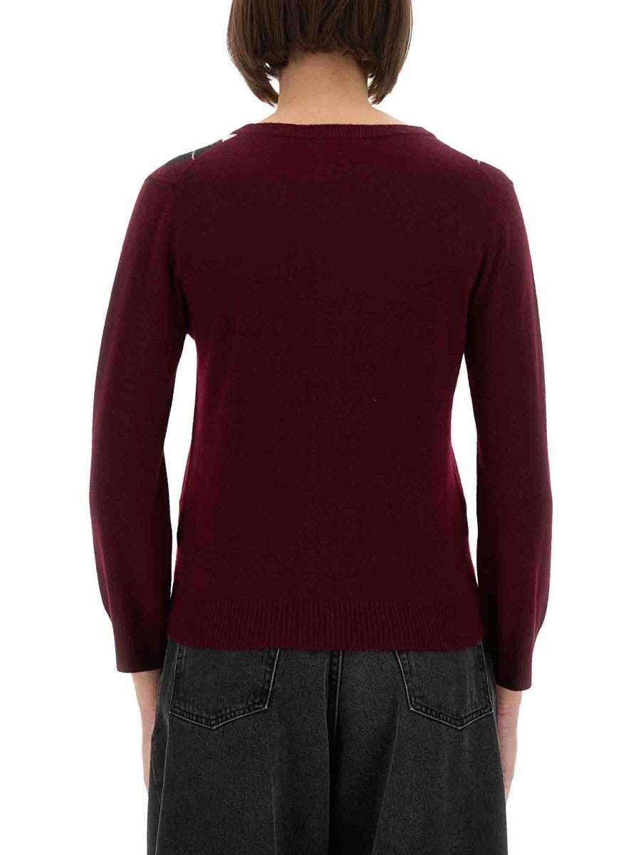 GANNI GANNI - JACQUARD CASHMERE CARDIGAN