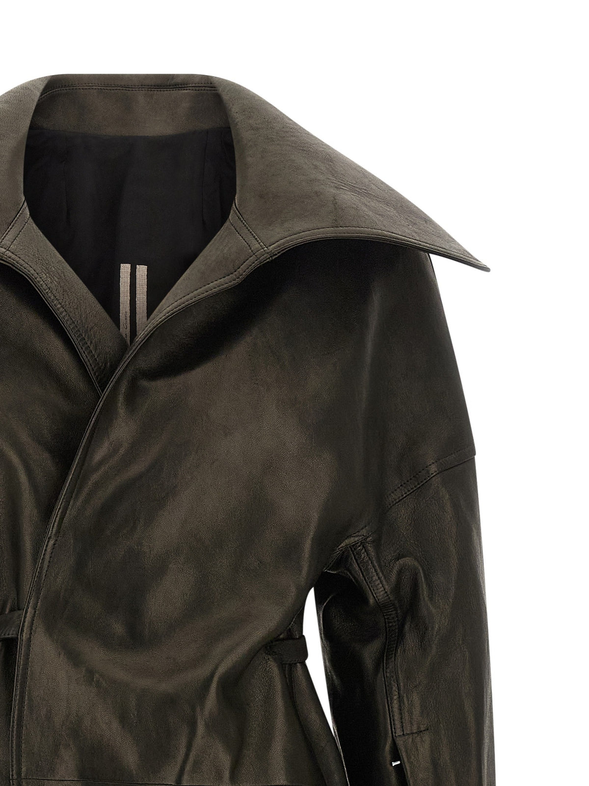 RICK OWENS - 'Dracucollar Belted' coat