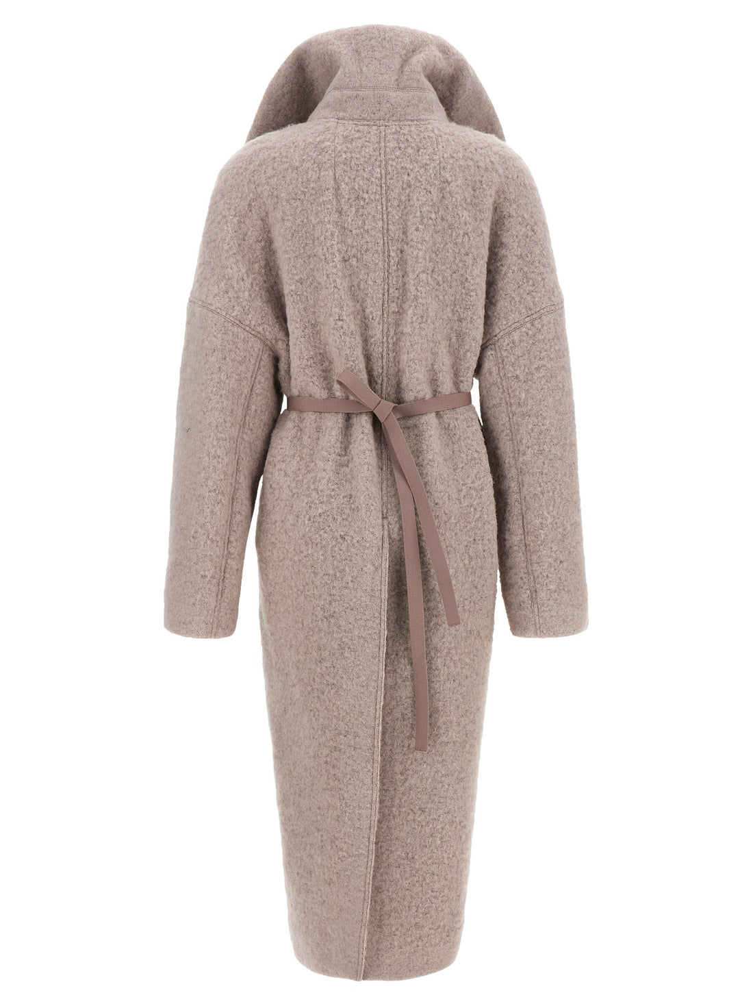 RICK OWENS - Dracucollar Belted Alpaca and Virgin Wool-Blend Coat Pink