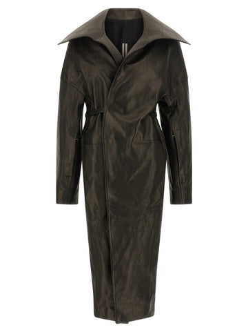 RICK OWENS - 'Dracucollar Belted' coat