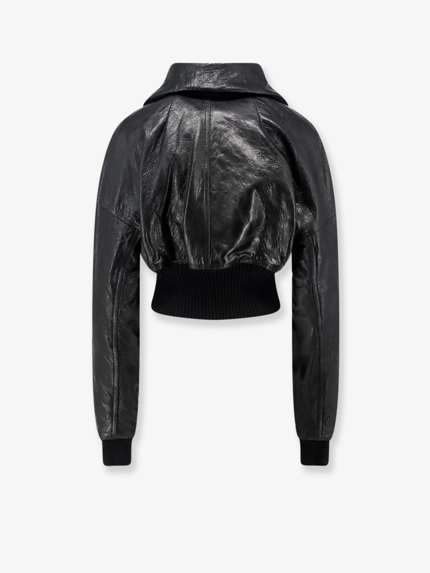 RICK OWENS - Dracuflight Cropped Leather Jacket