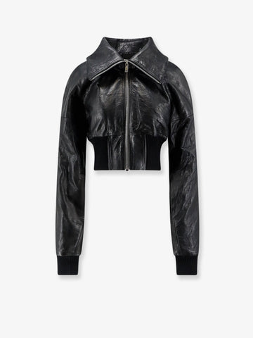 RICK OWENS - Dracuflight Cropped Leather Jacket