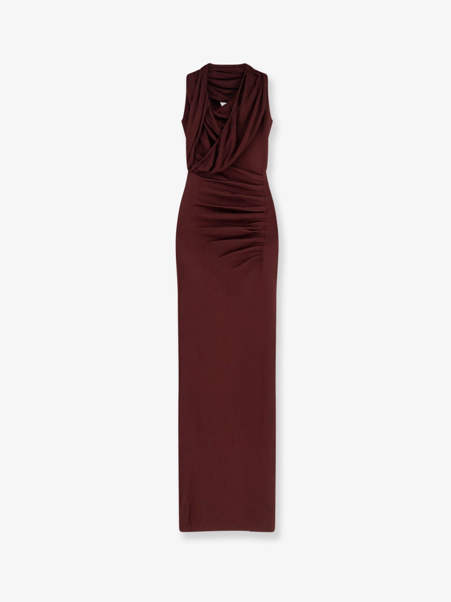 SELF PORTRAIT - Draped knitted long dress