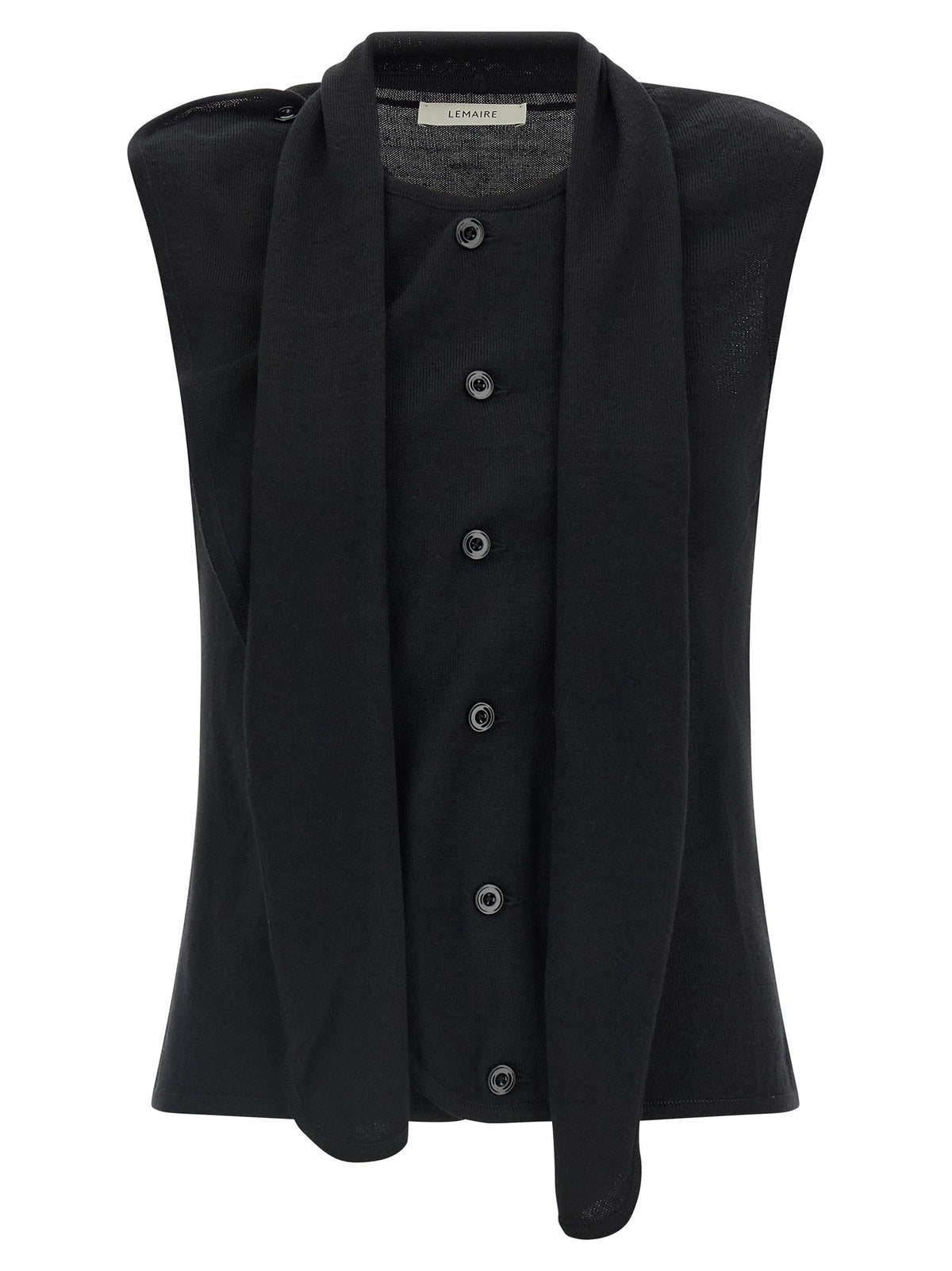LEMAIRE - Draped panel vest Black XS