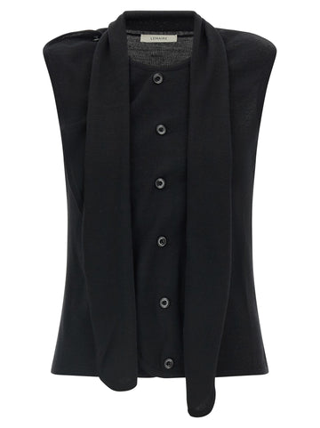 LEMAIRE - Draped panel vest Black XS