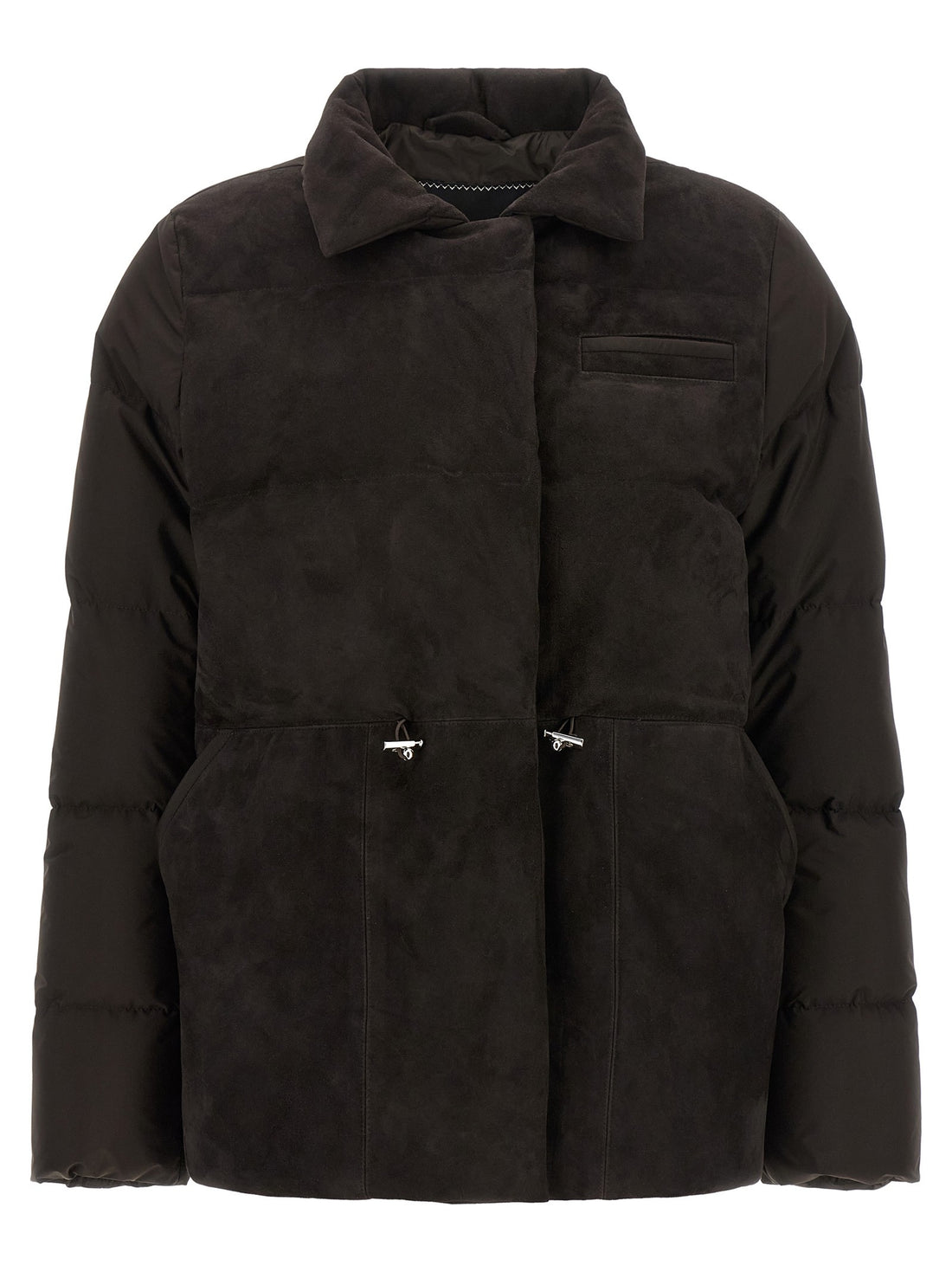 KITON - Drawstring down jacket Brown 40 IT