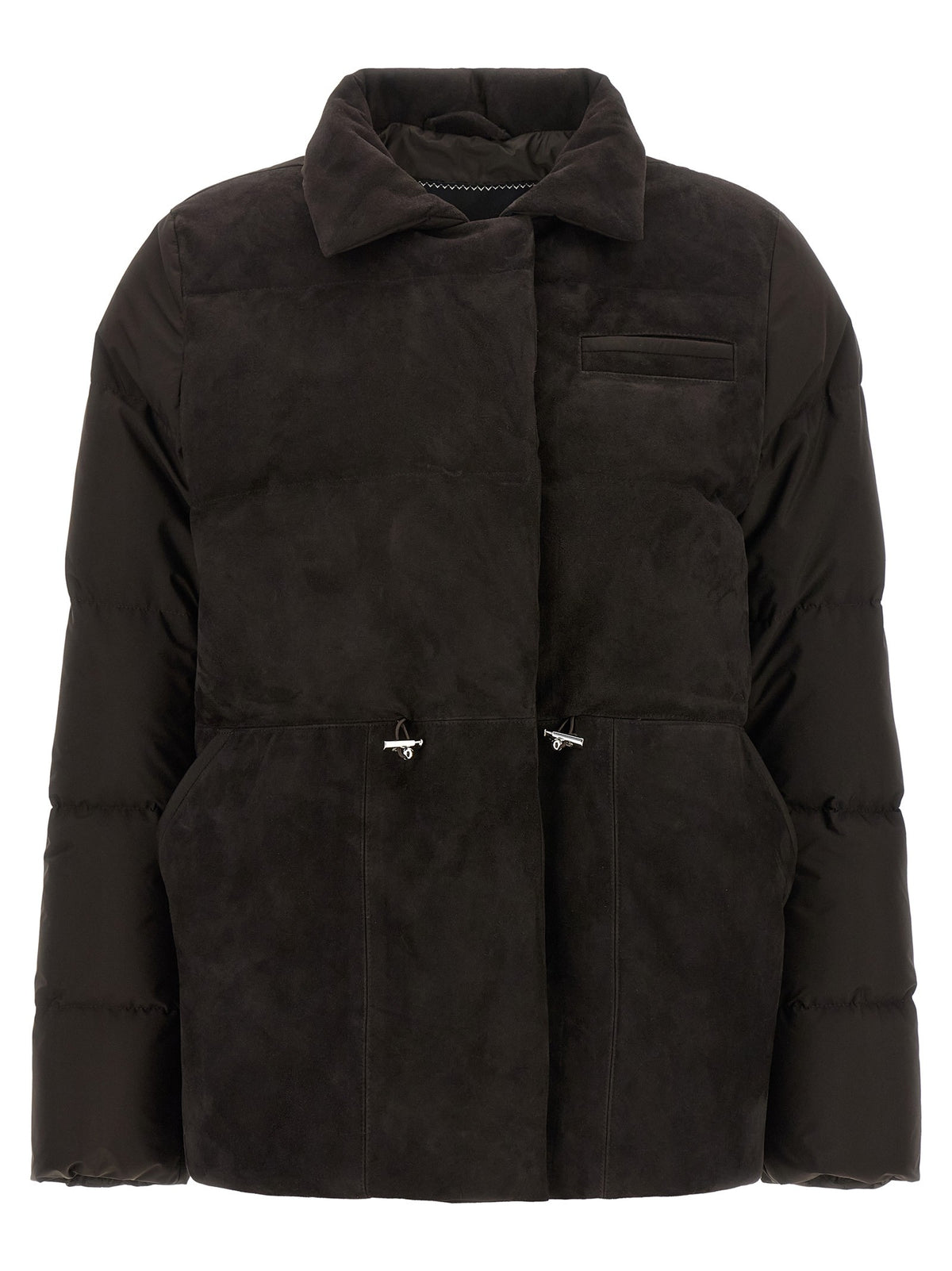 KITON - Drawstring down jacket Brown 40 IT
