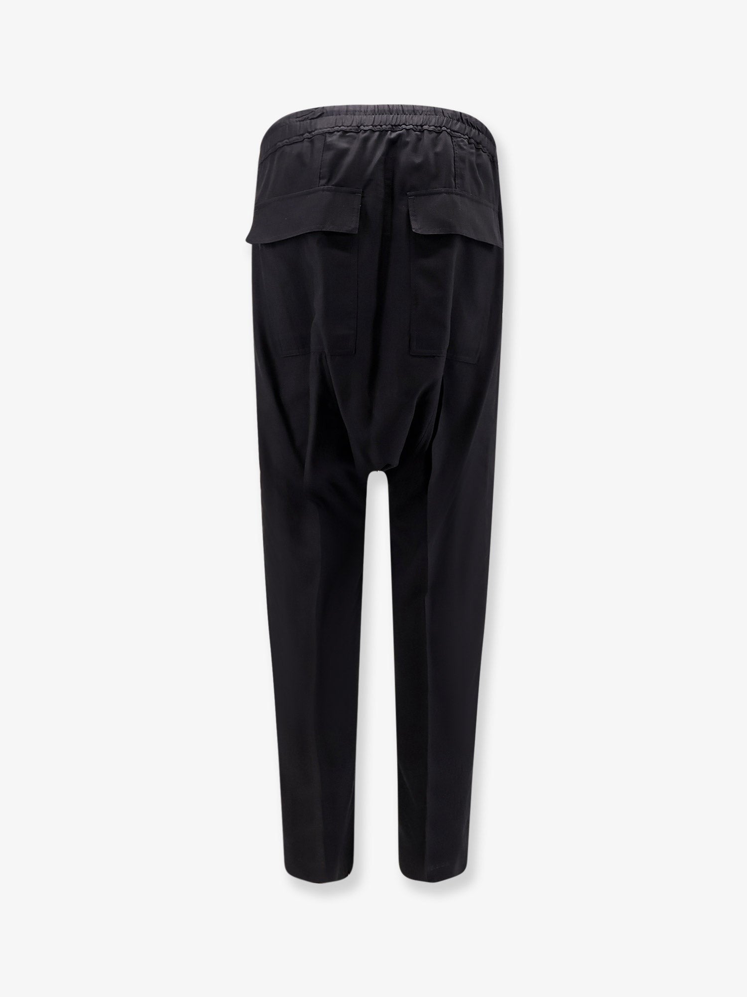 Drawstring Long certified virgin wool trousers