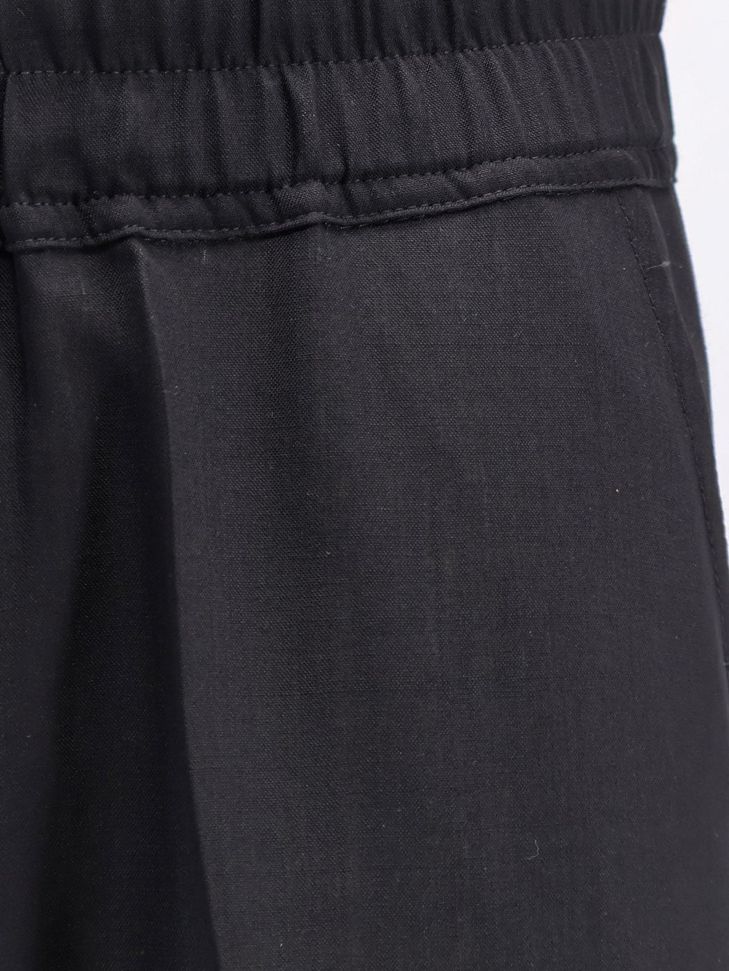 Drawstring Long certified virgin wool trousers