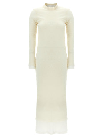 JIL SANDER - Dress with petticoat White