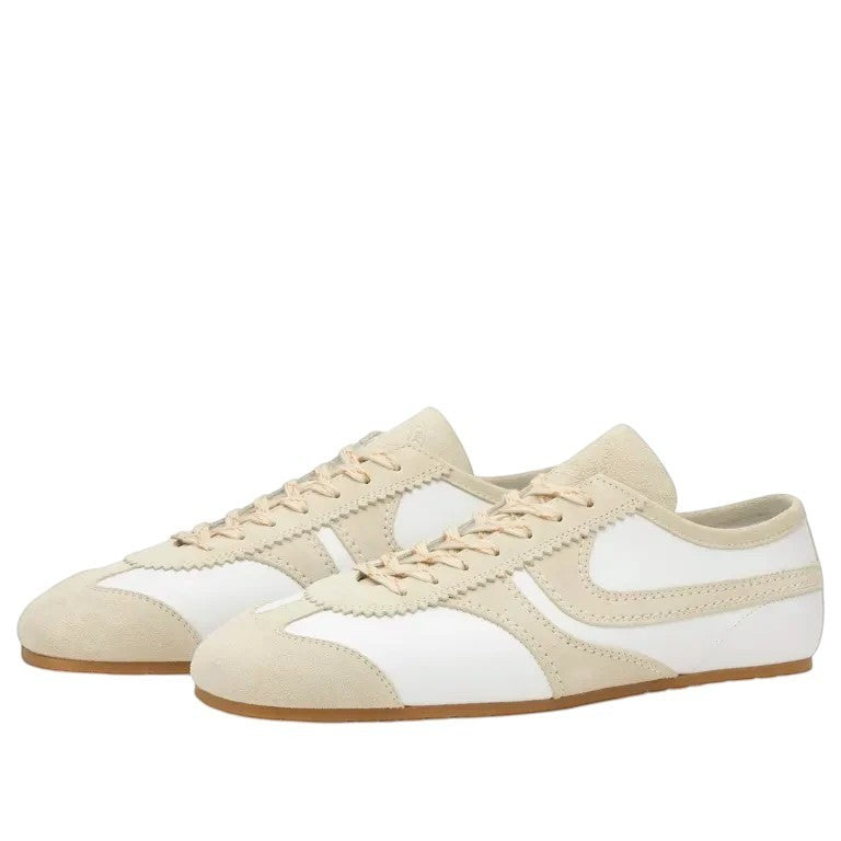 Dries Van Noten Dries Van Noten - Leather Sneaker with Suede details - Beige White