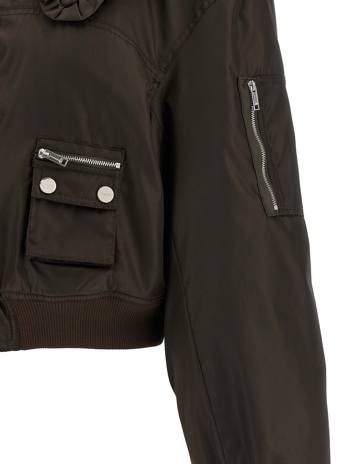 GANNI - 'Duchesse Nylon' bomber jacket