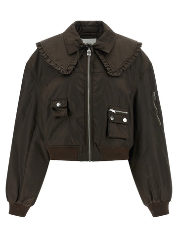 GANNI - 'Duchesse Nylon' bomber jacket
