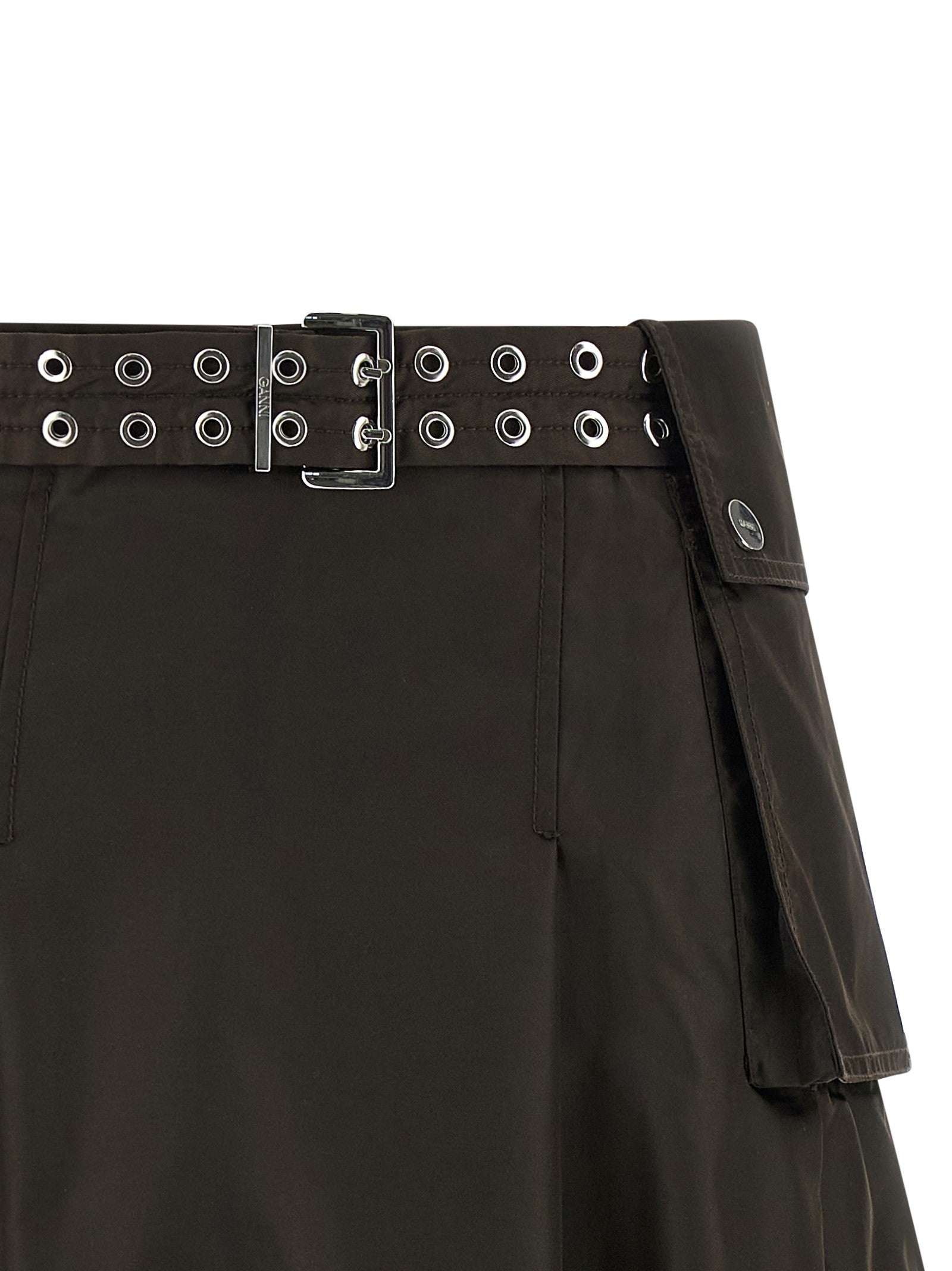 GANNI - 'Duchesse Nylon Pleated' skirt