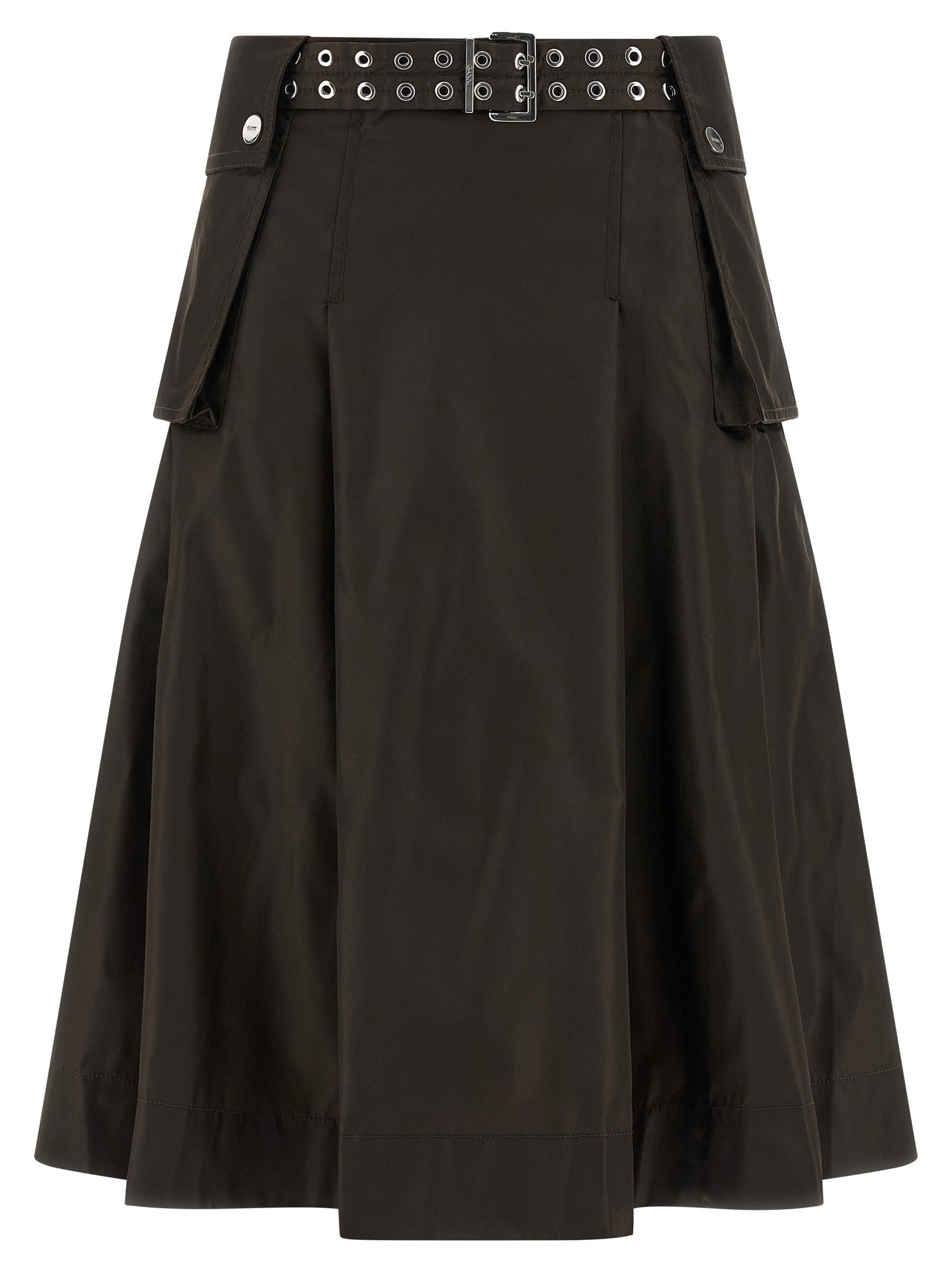 GANNI - 'Duchesse Nylon Pleated' skirt
