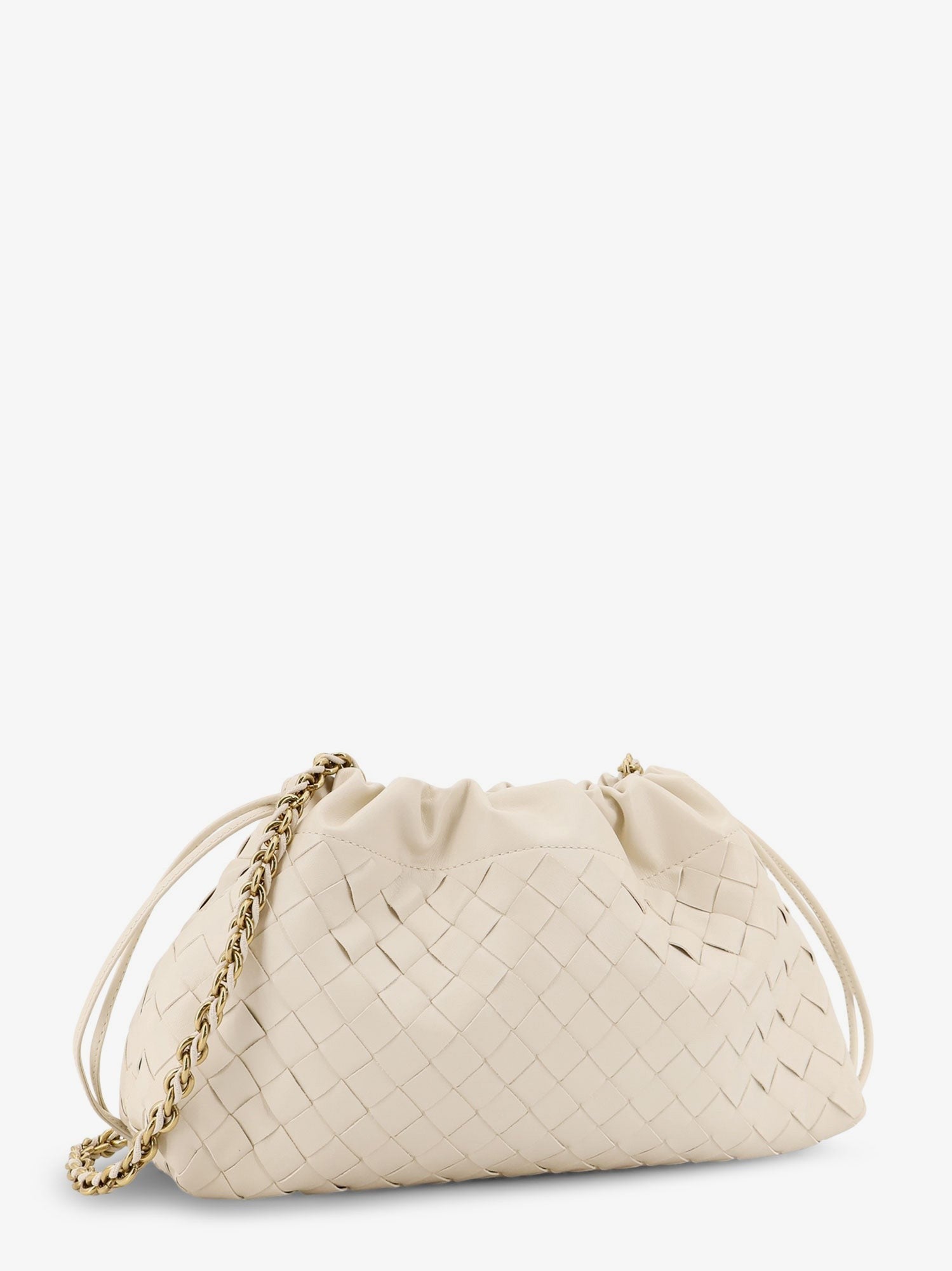 Dustbag leather pouch with Intrecciato motif