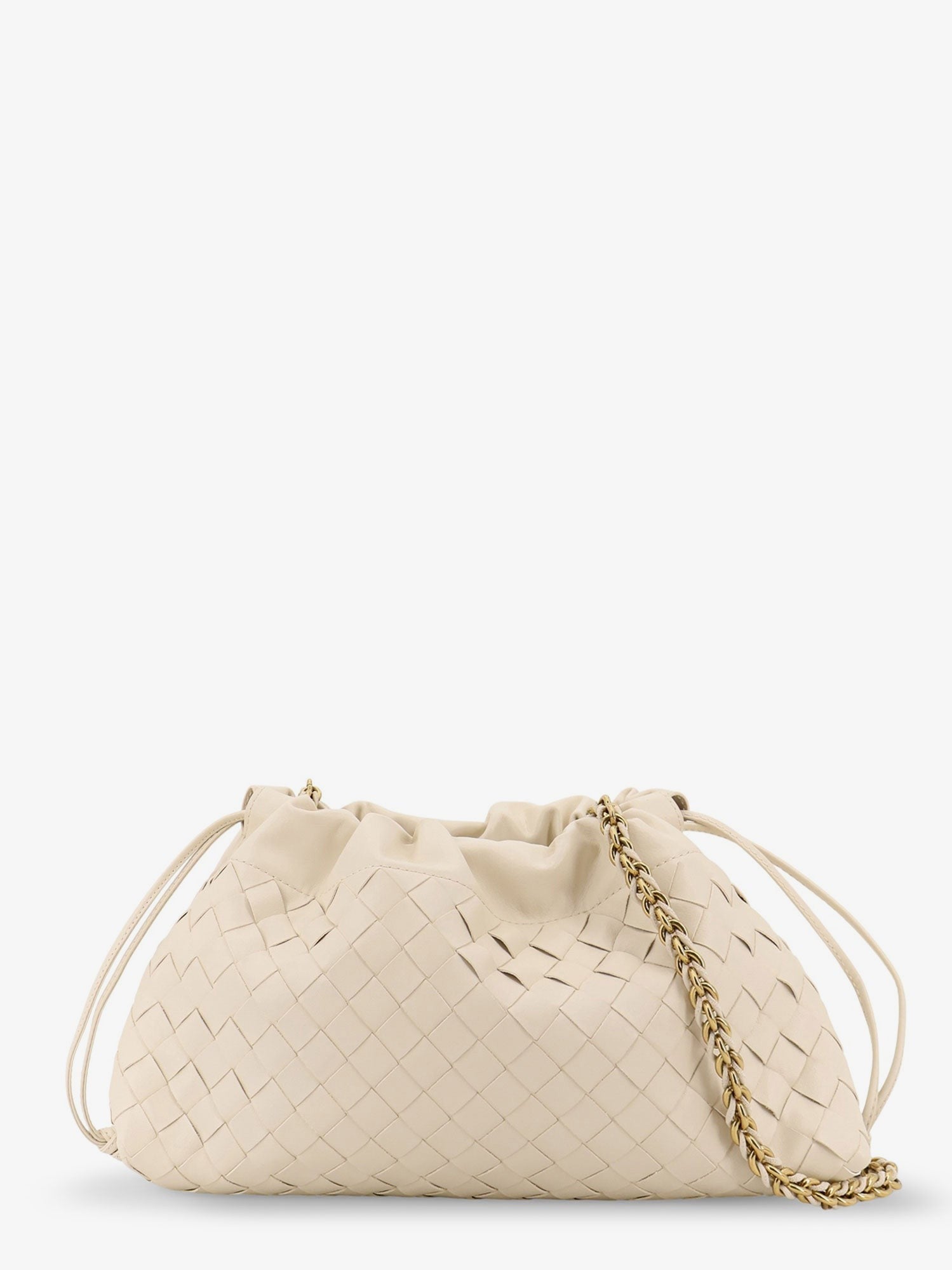 Dustbag leather pouch with Intrecciato motif