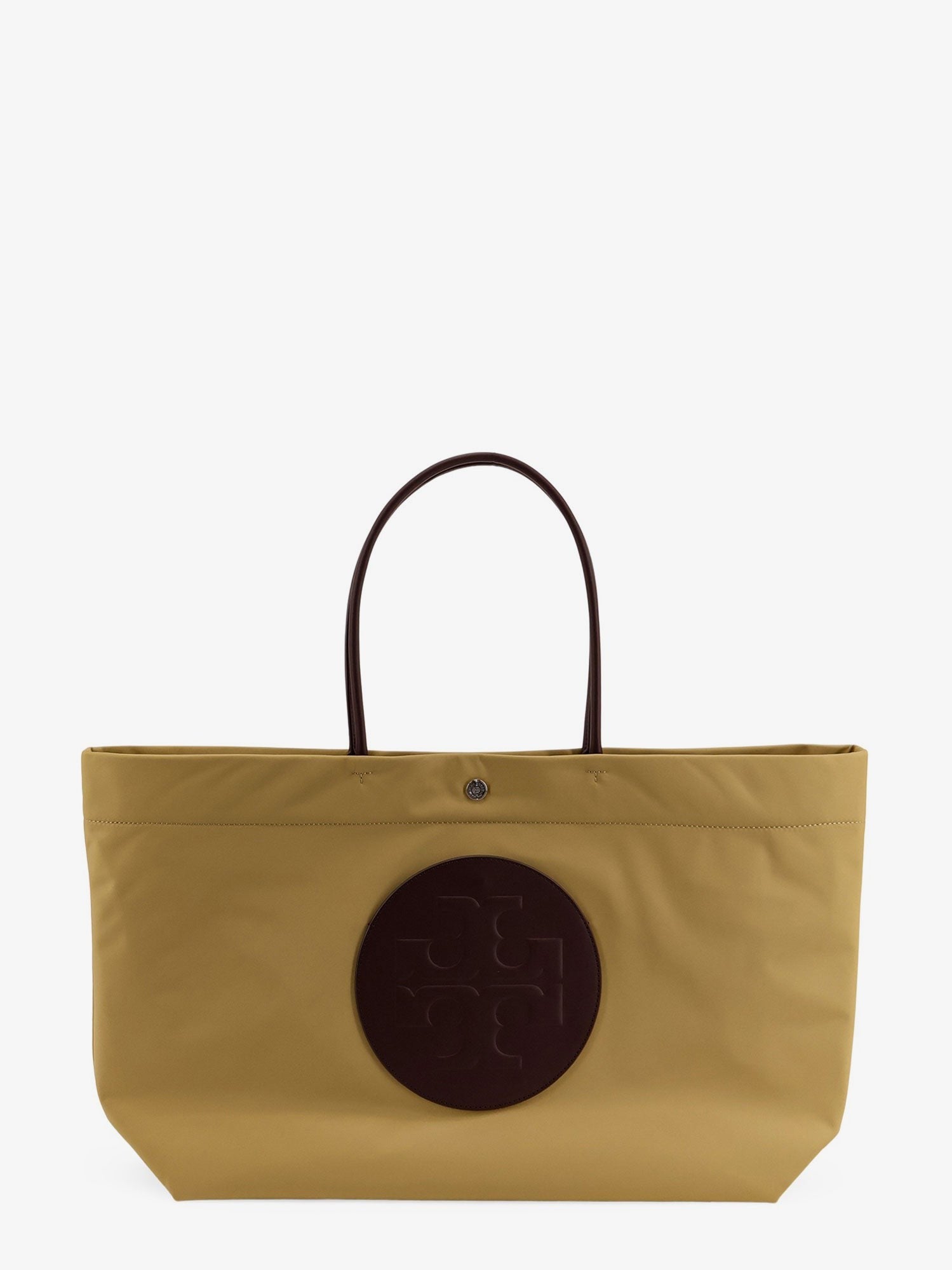 Tory Burch - Ella Twist nylon shoulder bag with maxi logo patch on the front ella-twist-nylon-shoulder-bag-with-maxi-logo-patch-on-the-front