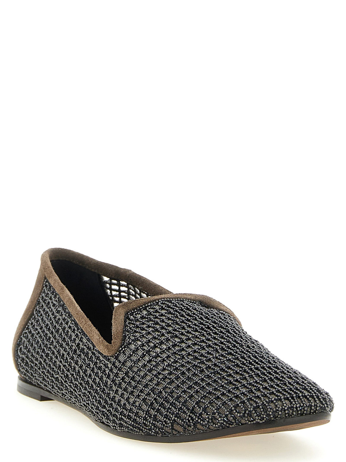 Brunello Cucinelli - 'Embroidery' mesh loafers