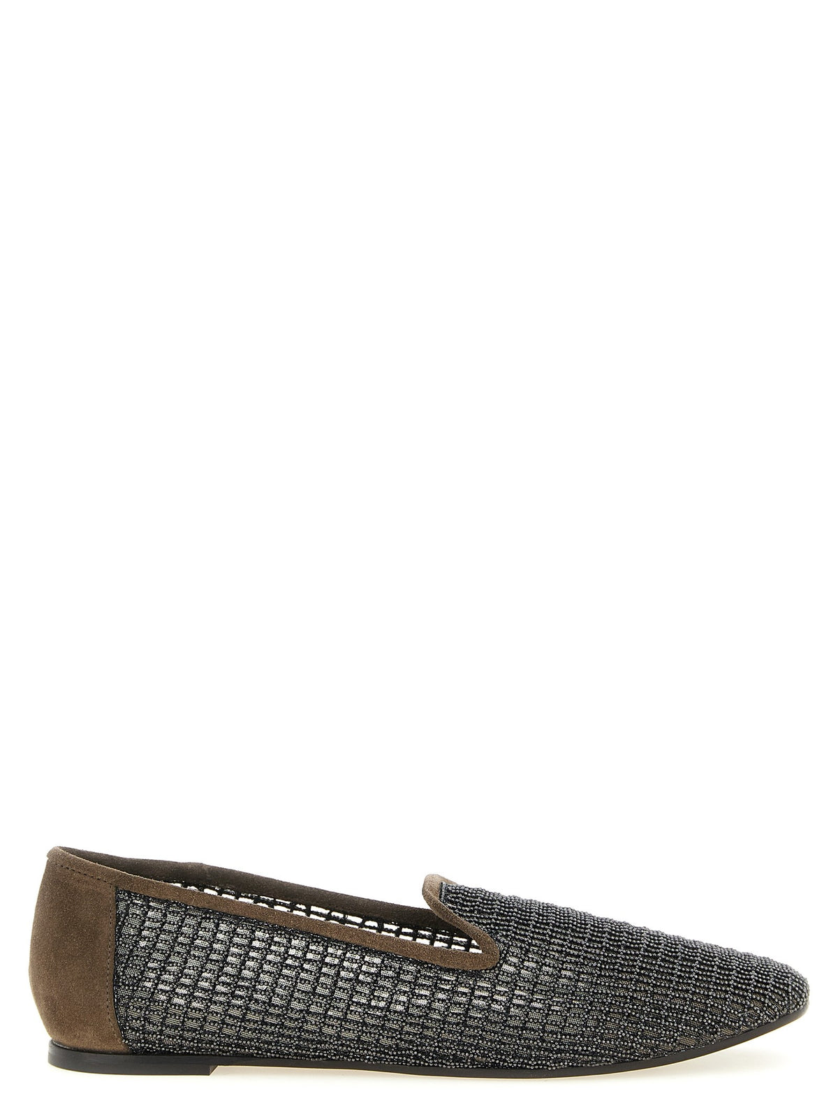Brunello Cucinelli - 'Embroidery' mesh loafers