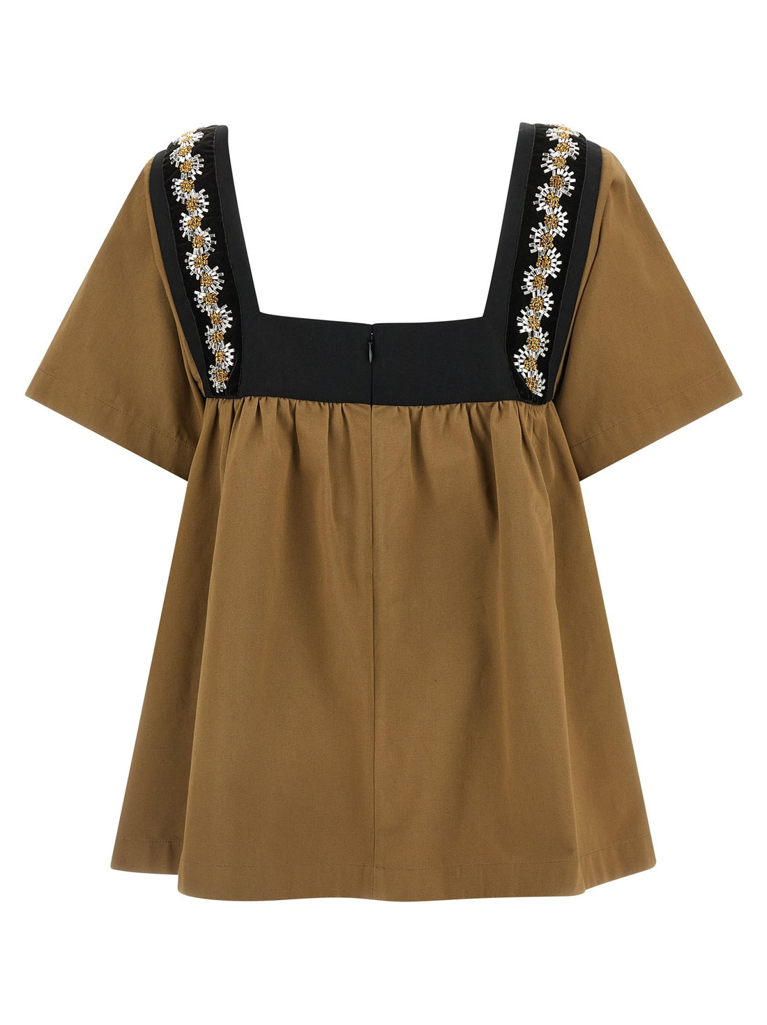 PRADA - Embroidery top beige
