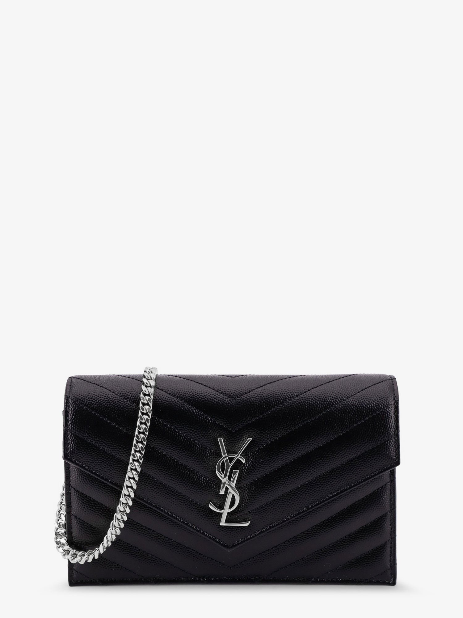Saint Laurent Saint Laurent - Envelope leather wallet crossbody bag with chain shoulder strap
