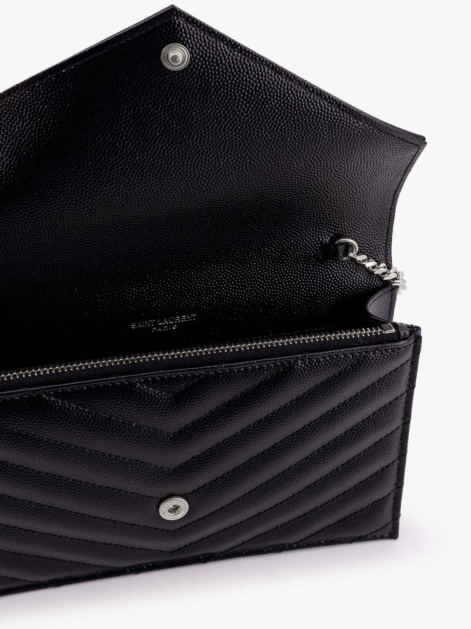Saint Laurent Saint Laurent - Envelope leather wallet crossbody bag with chain shoulder strap