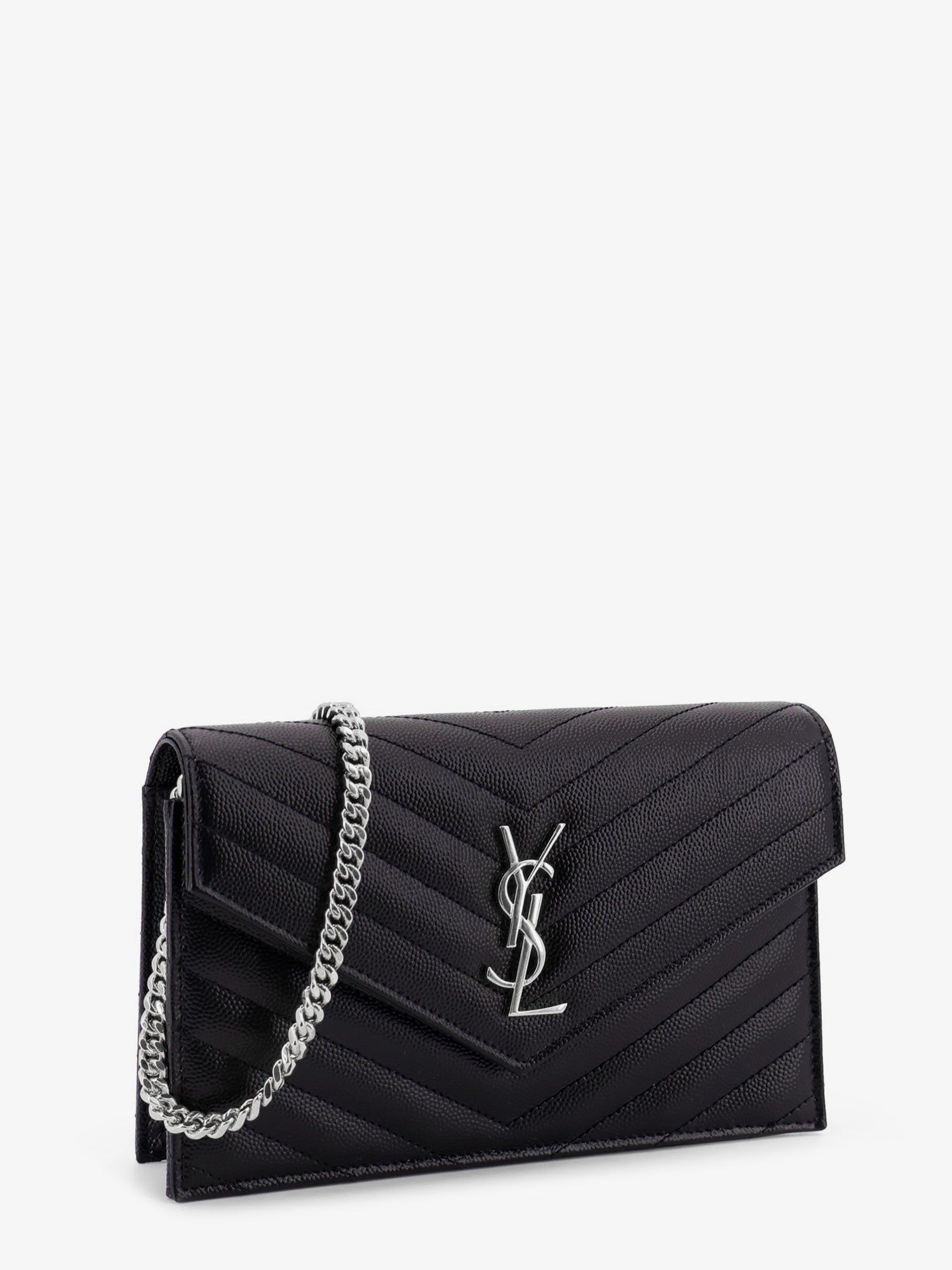 Saint Laurent Saint Laurent - Envelope leather wallet crossbody bag with chain shoulder strap
