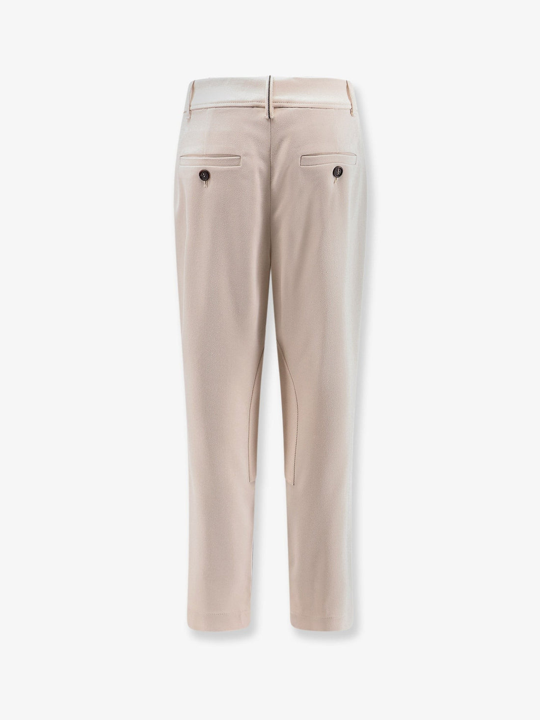 Equestrian stretch viscose and wool twill trousers with Monili
