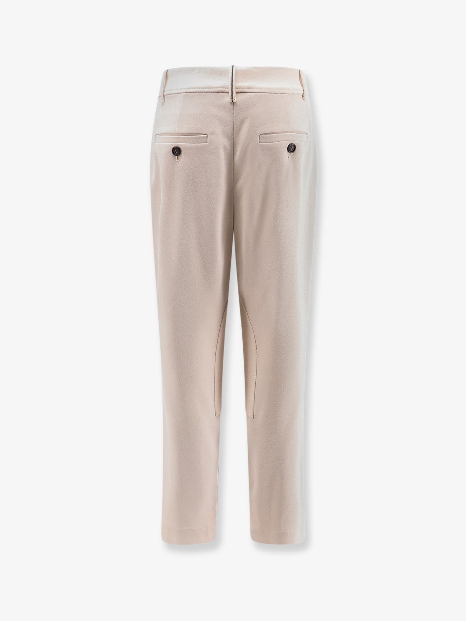 Equestrian stretch viscose and wool twill trousers with Monili