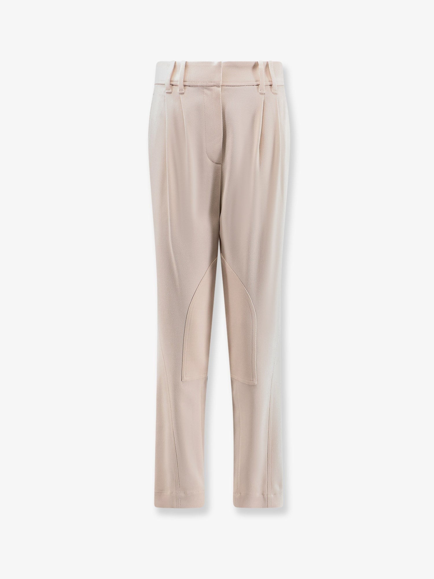 Equestrian stretch viscose and wool twill trousers with Monili