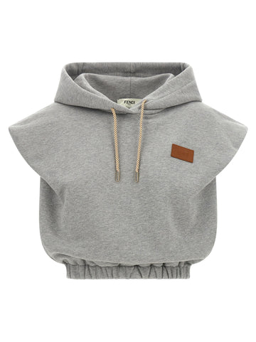 Fendi - 'Essentia' sweatshirt top gray XS
