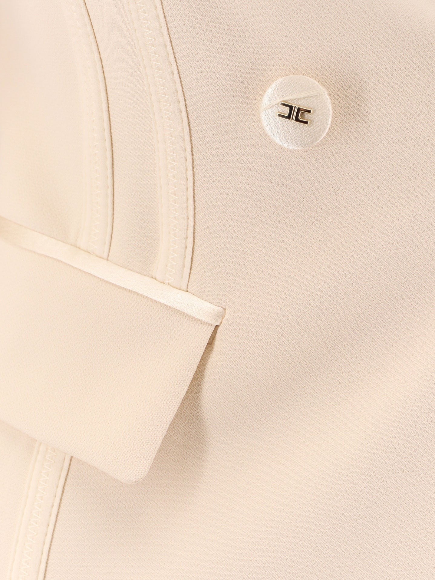 Essentials blazer with shoulder pads and covered buttons