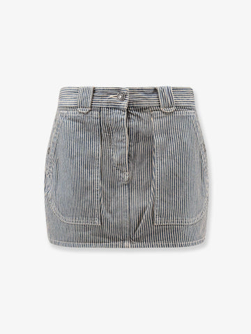 MARANT ETOILE - Estera cotton skirt with striped pattern