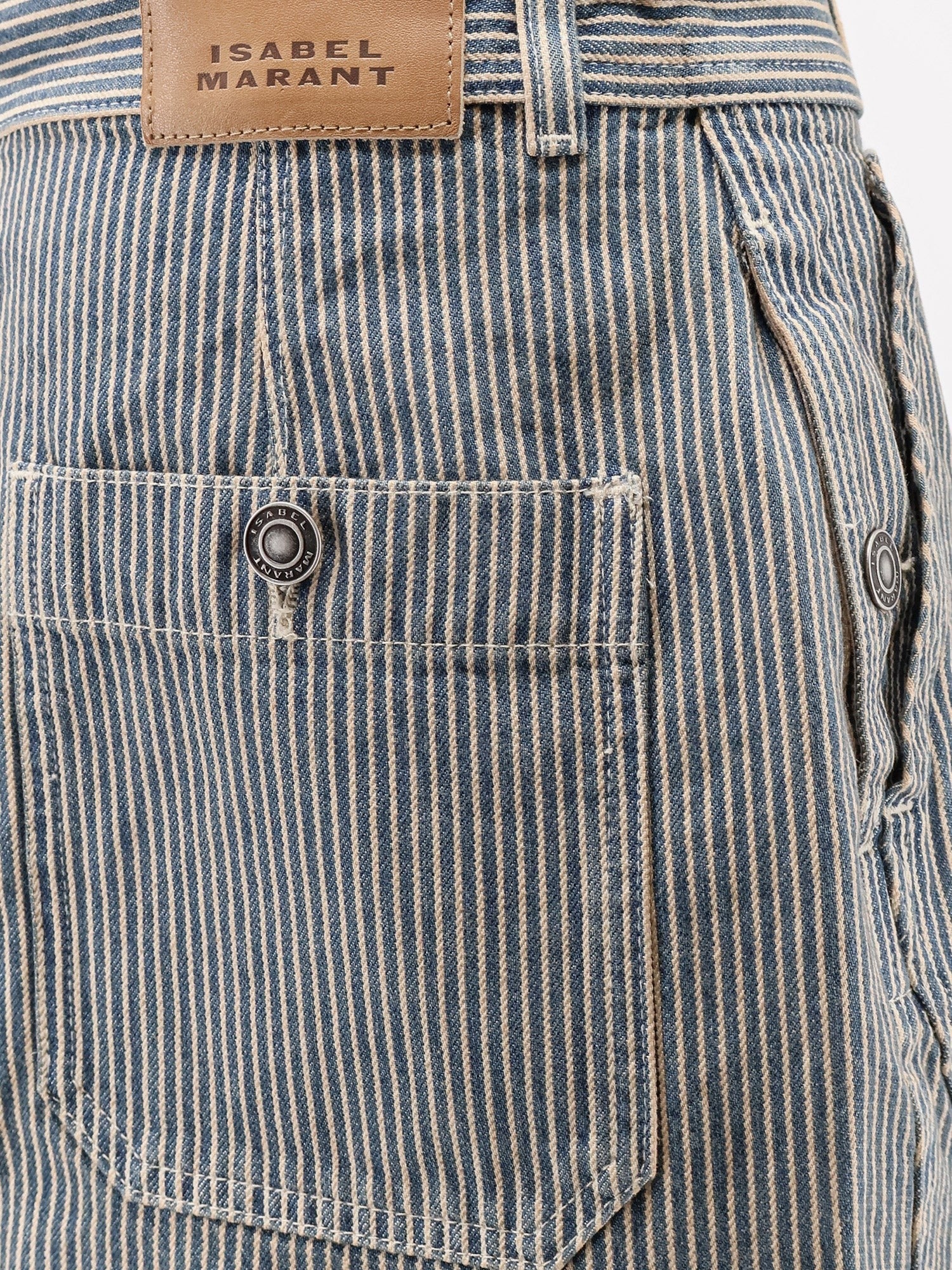 MARANT ETOILE - Estera cotton skirt with striped pattern