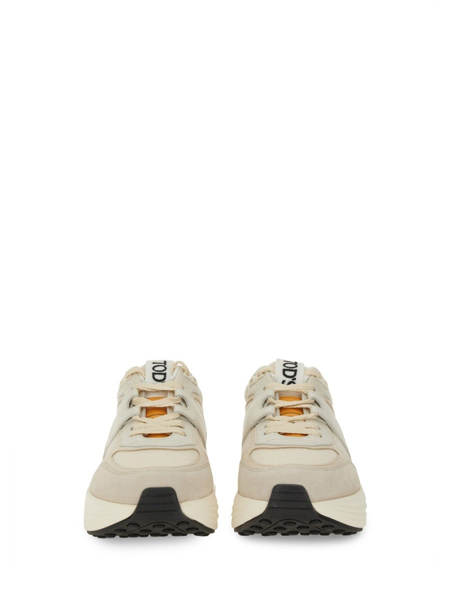 FABRIC AND SUEDE SNEAKER