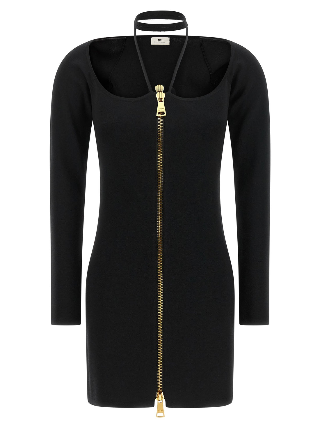 Elisabetta Franchi - Fabric stitch knit dress Black