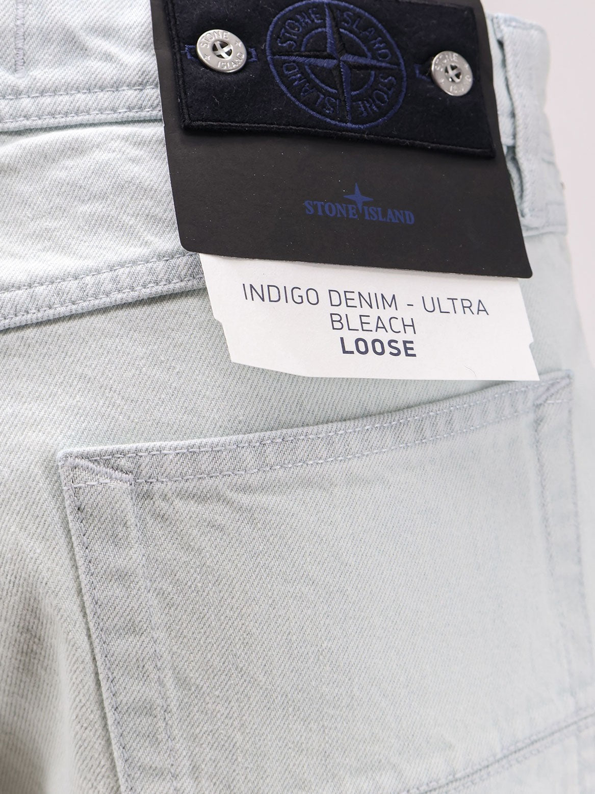 Stone Island - Indigo denim jeans faded-effect-jeans