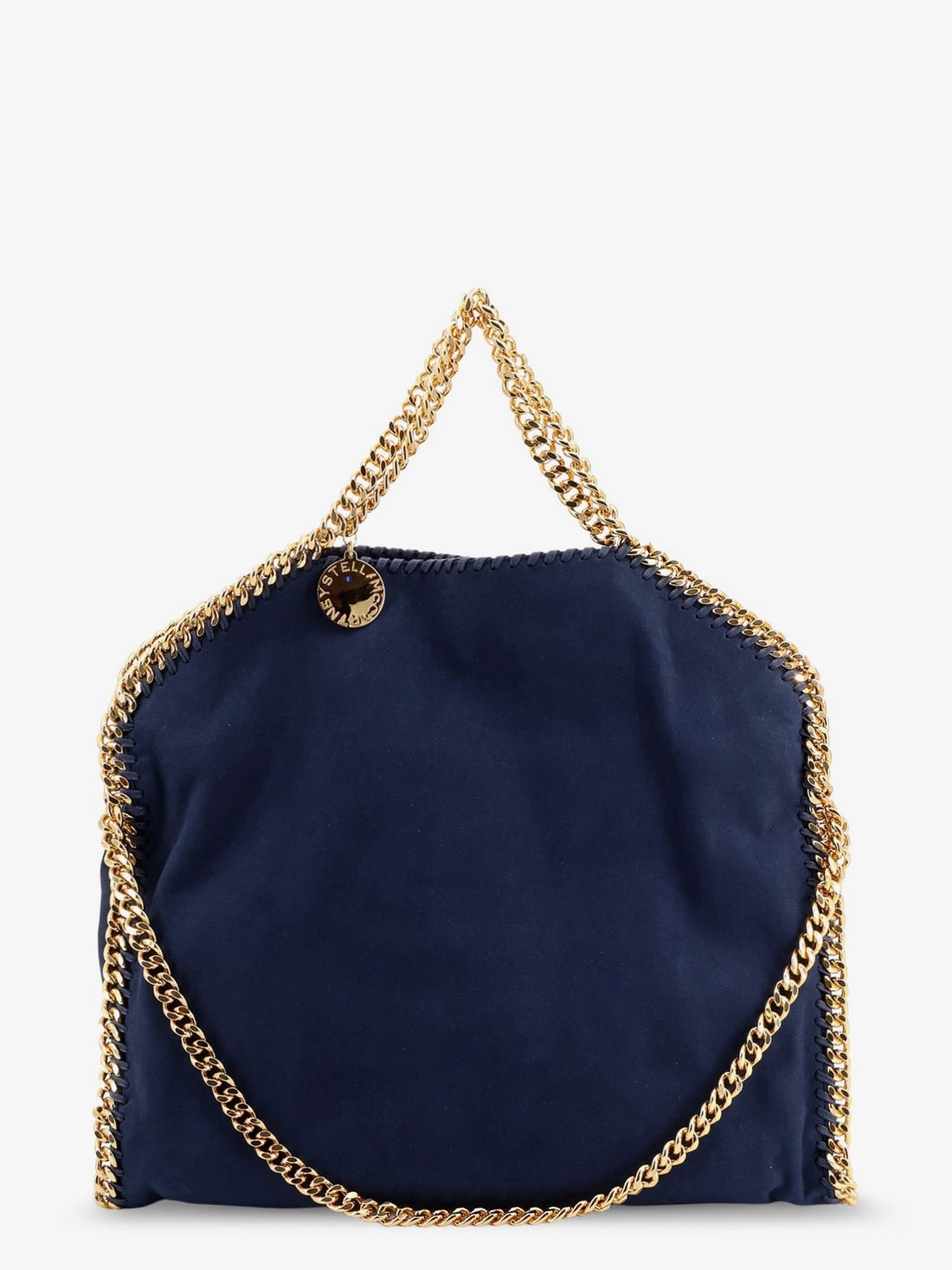 stella mccartney - Falabella alter suede shoulder bag with metal profiles Navy UNI