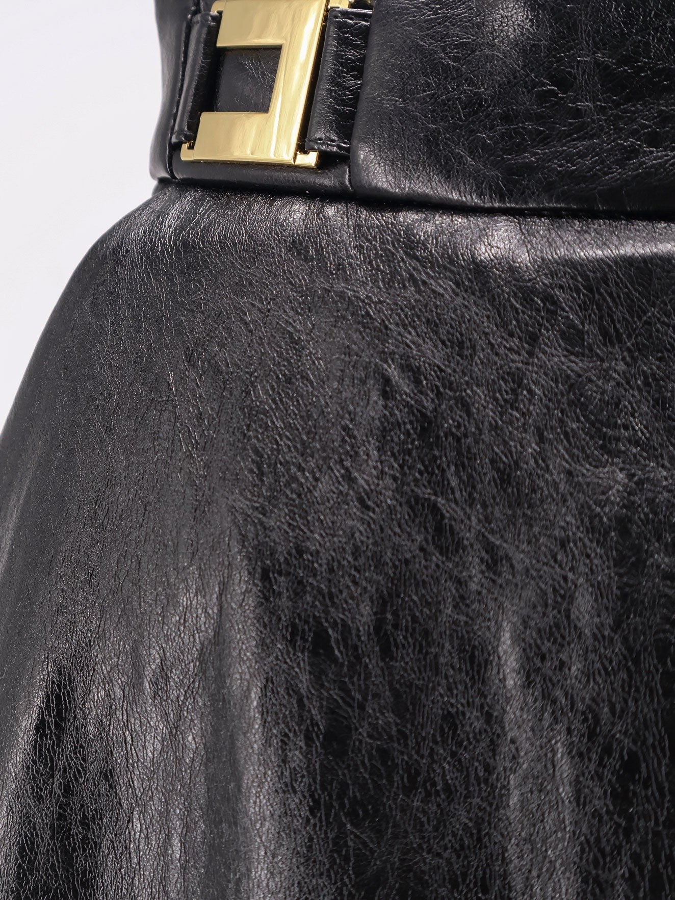 Faux leather skirt